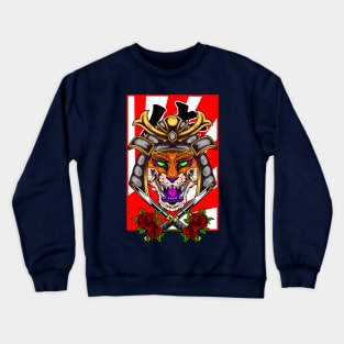 Samurai Fox | Silver Kabuto Crewneck Sweatshirt